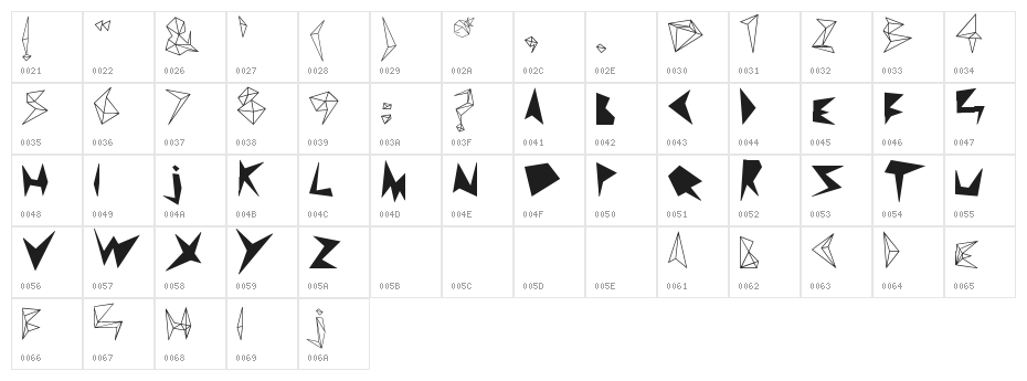 diamond d Character Map