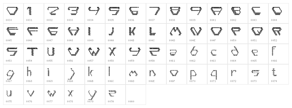 diamondpoint Character Map