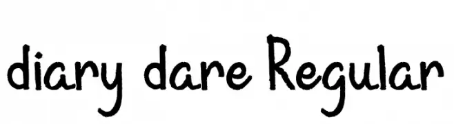 diary dare Regular  les polices de caractères gratuit tlcharger