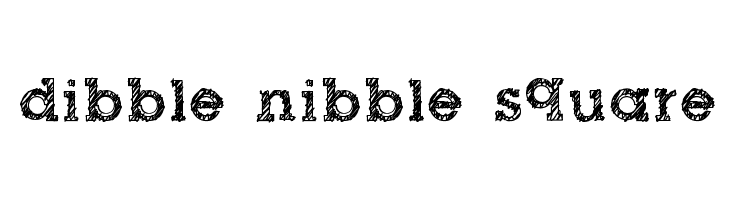 dibble nibble square फ़ॉन्ट
