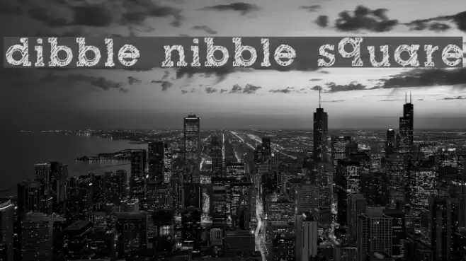 dibble nibble square Font examples
