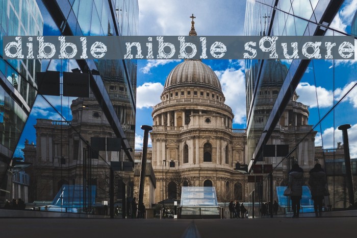 dibble nibble square फ़ॉन्ट examples