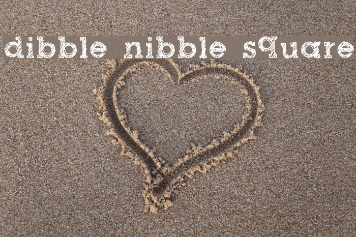 dibble nibble square फ़ॉन्ट examples