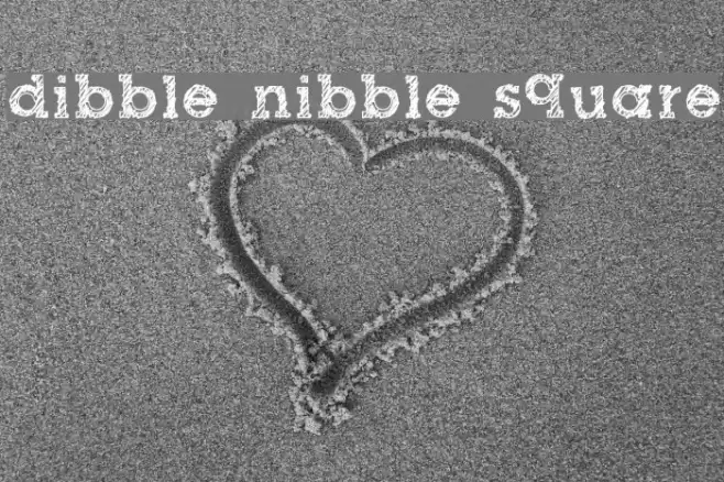 dibble nibble square Font examples