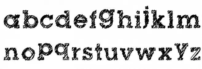 dibble nibble square Шрифта строчной