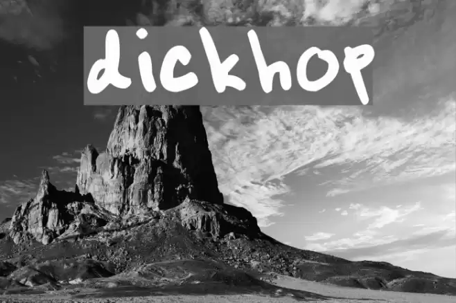 dickhop Font examples