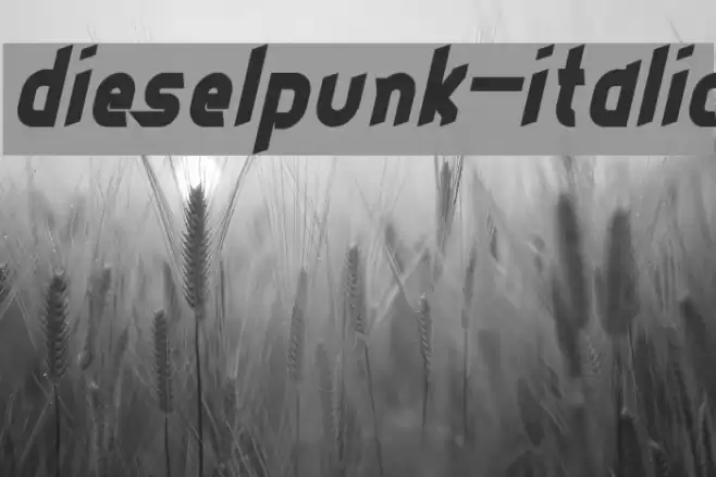 dieselpunk-italic Font examples