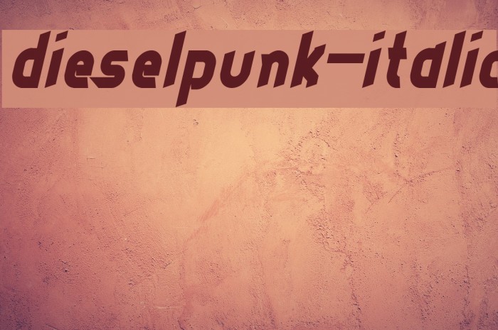 dieselpunk-italic Font examples