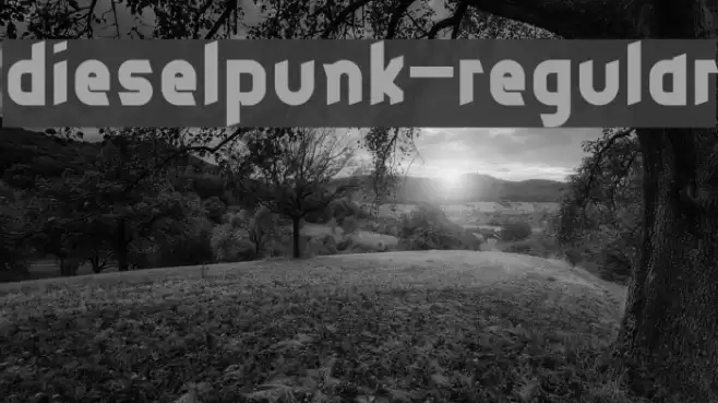 dieselpunk-regular Font examples