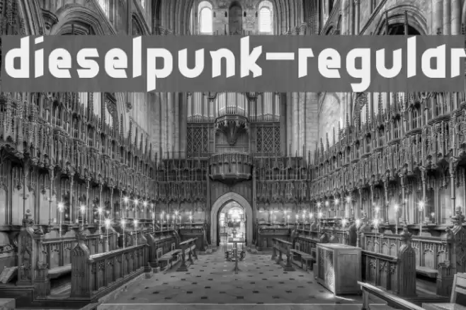 dieselpunk-regular Font examples