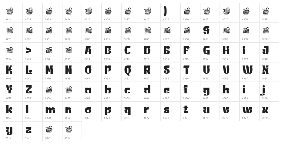 difayuni-Regular Character Map