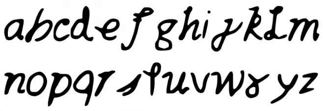 diffulence Schriftart Kleinbuchstaben