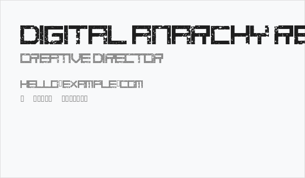 digital anarchy Regular Business Card