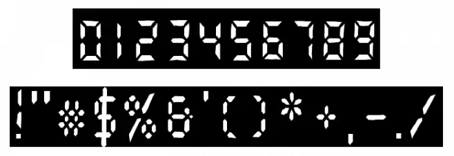 digital dark system Font OTHER CHARS