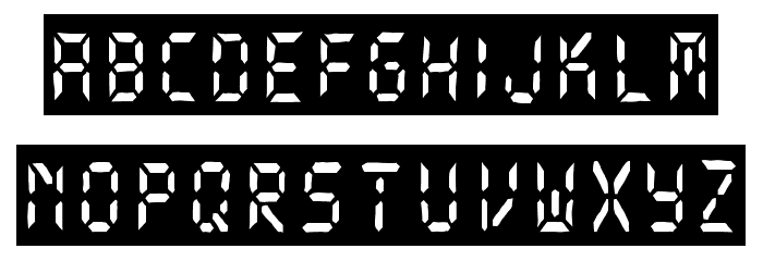 digital dark system Font LOWERCASE