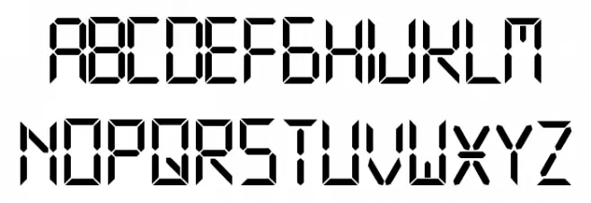 digital display tfb फ़ॉन्ट अपरकेस