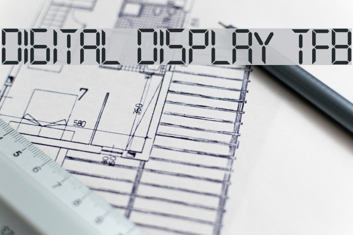 digital display tfb Font examples