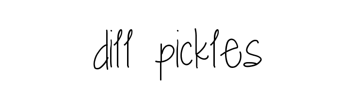 dill pickles Font