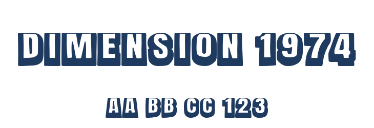 dimension 1974 Font Preview