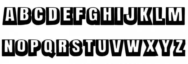 dimension 1974 Font LOWERCASE