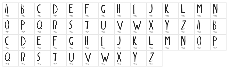 dingleberry solid Character Map