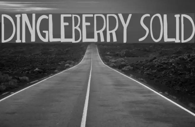 dingleberry solid Font examples