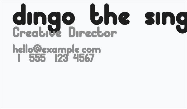 dingo the singing dog DEMO Business Card