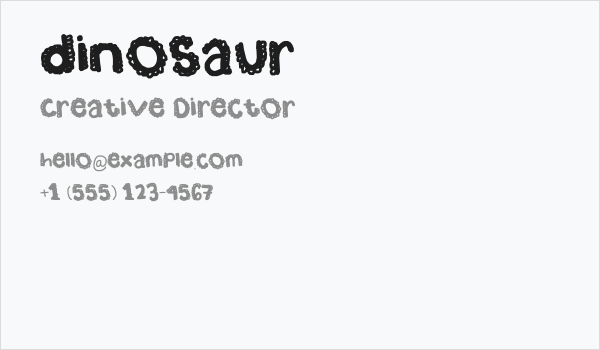 dinosaur Business Card