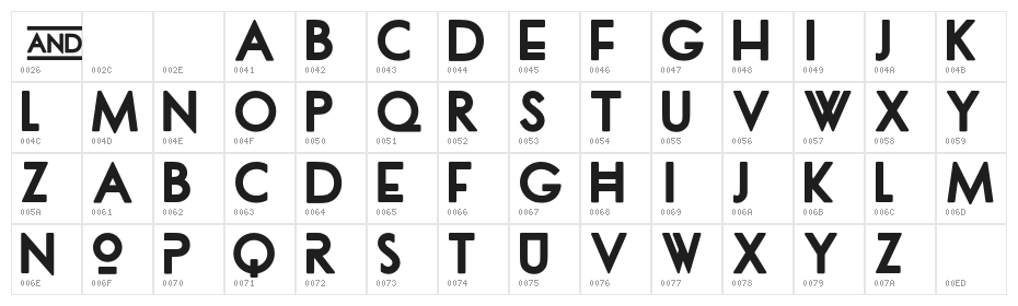 dionisia-Regular Character Map