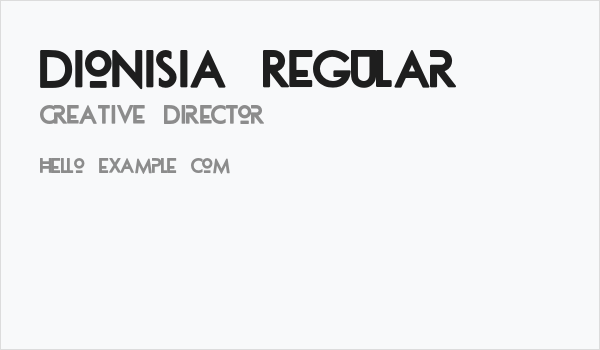 dionisia-Regular Business Card