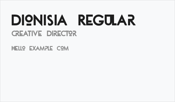 dionisia Regular Business Card