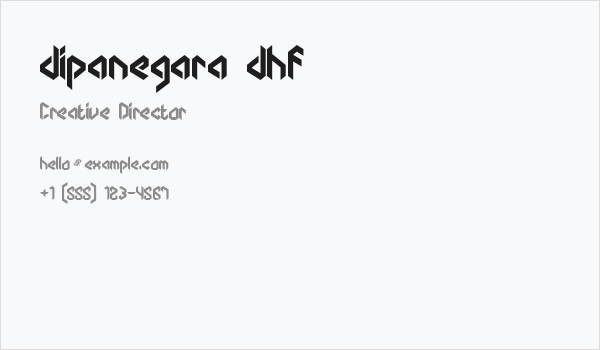 dipanegara dhf Business Card