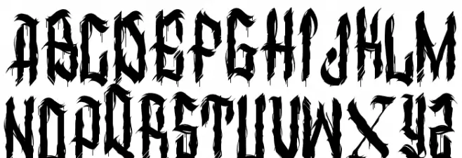 dirty calligraphy Schriftart Groß