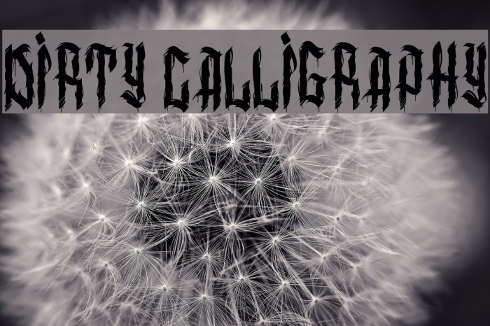 dirty calligraphy Font examples