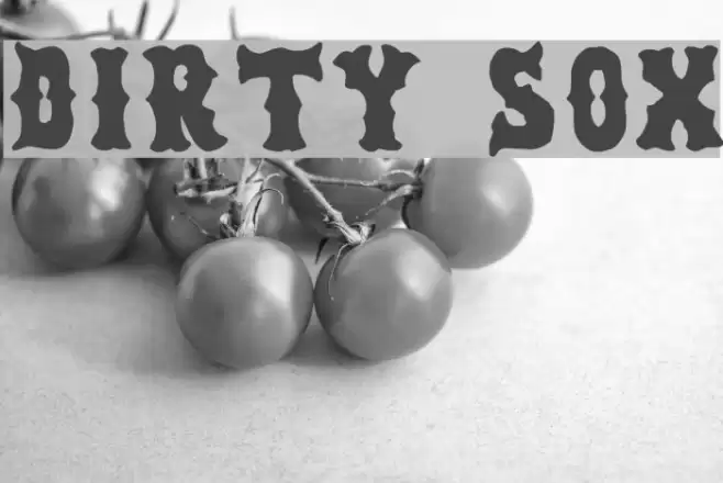 dirty sox Font examples