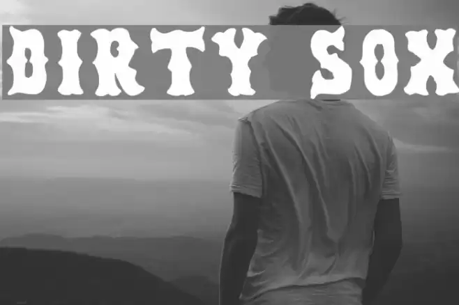 dirty sox Font examples
