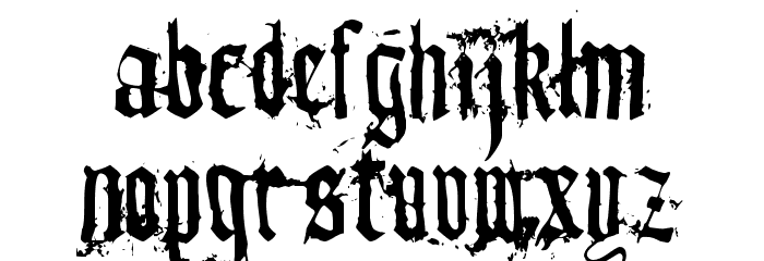 dirty~gotic Font LOWERCASE