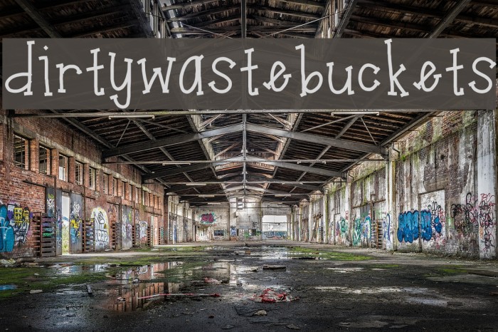 dirtywastebuckets Font examples