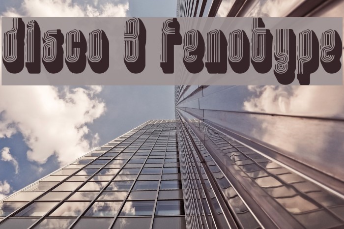 disco 3 fenotype Font examples