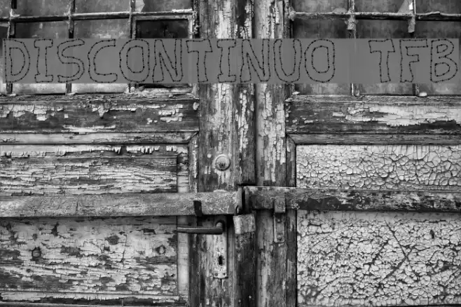 discontinuo tfb Font examples