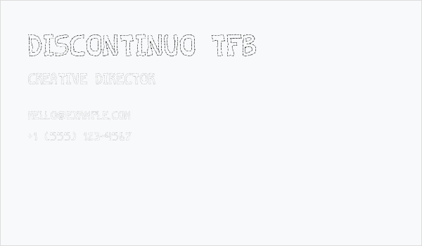 discontinuo tfb Business Card