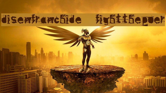 disenfranchide fightthepower Font examples
