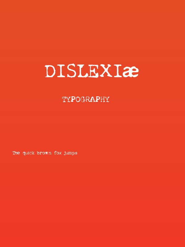 dislexiæ Poster