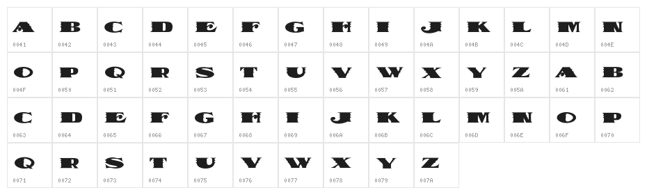 dispatch-black Character Map