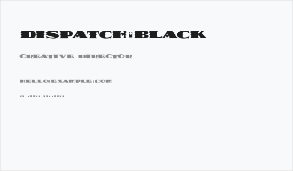 dispatch-black Business Card