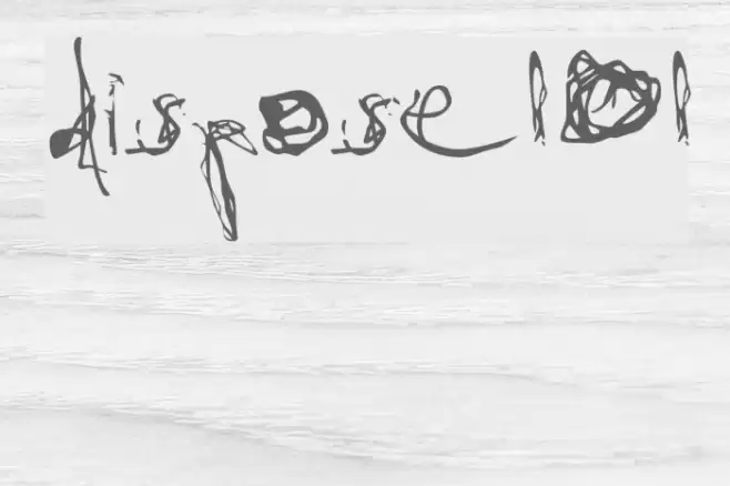 dispose101 Font examples