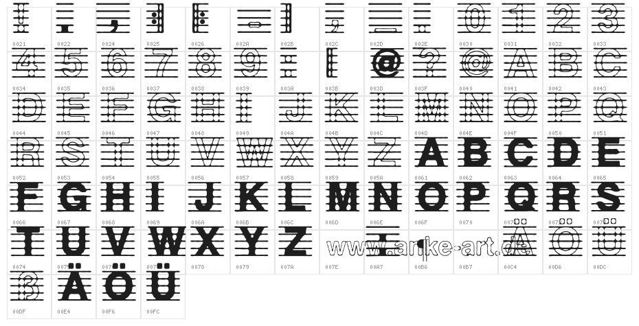 distracted musician Character Map