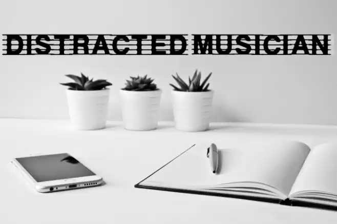 distracted musician Font examples
