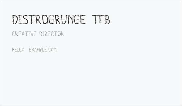distrogrunge tfb Business Card