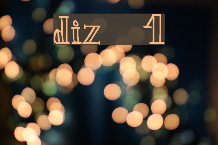 diz 1 Font examples